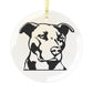 Dutiful Dog Luxurious Christmas Glass Ornament