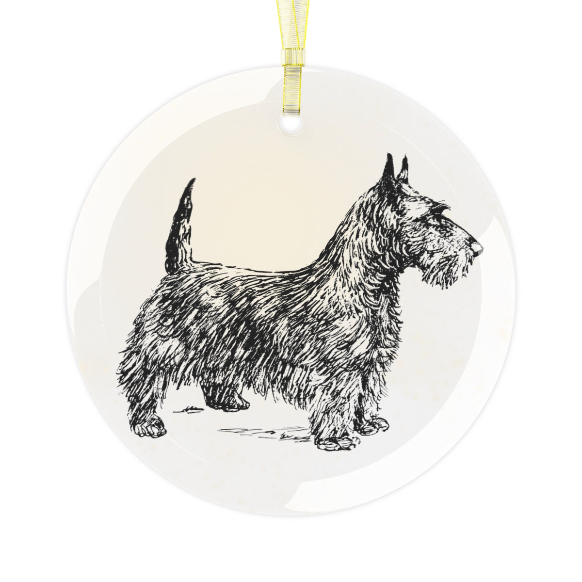 Dedicated Dog Luxurious Christmas Glass Ornament