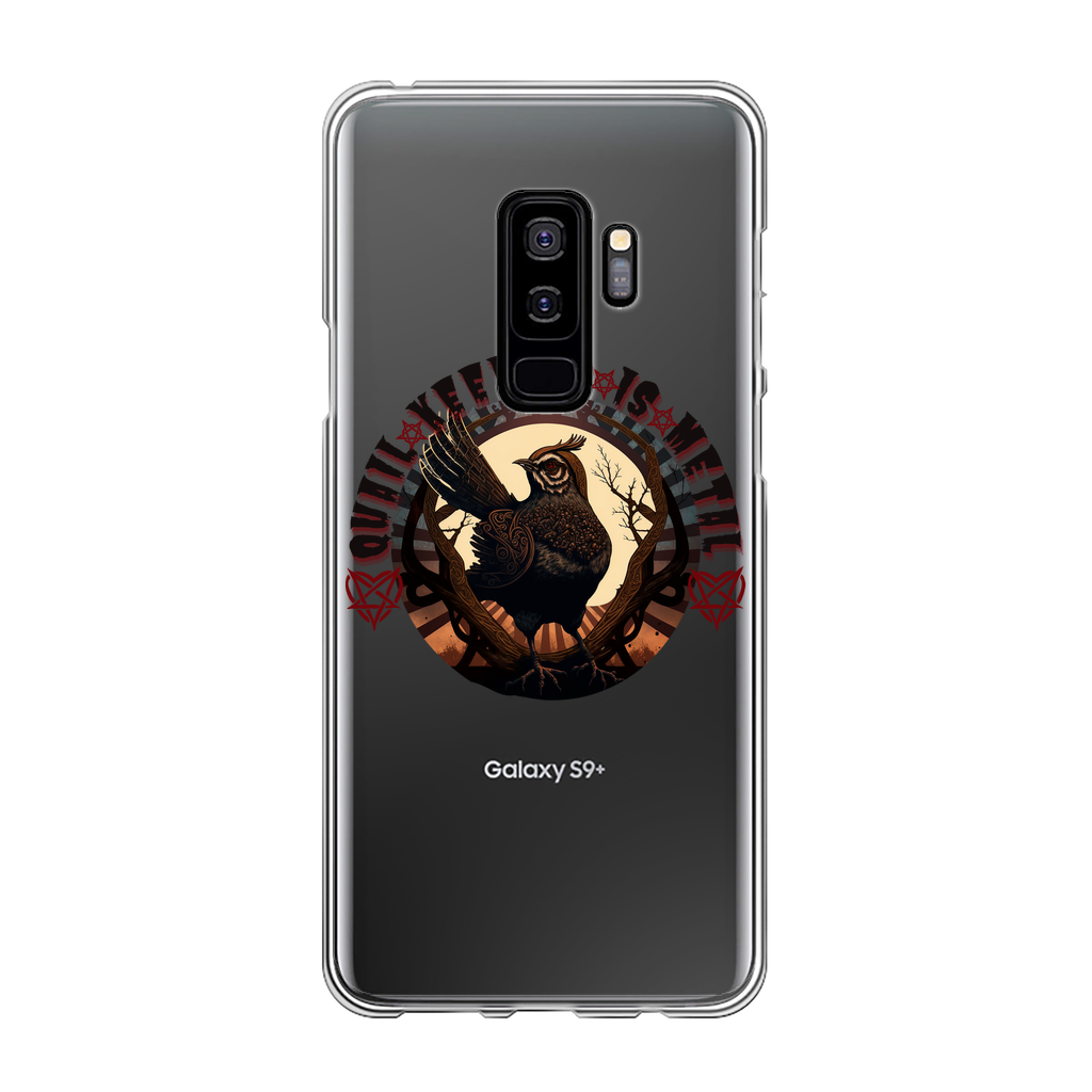 Back Printed Transparent Soft Phone Case -Quail Keeping is Metal