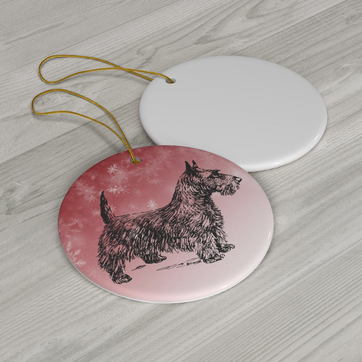 Dedicated Dog Standard Ceramic Ornament, 4 Shapes