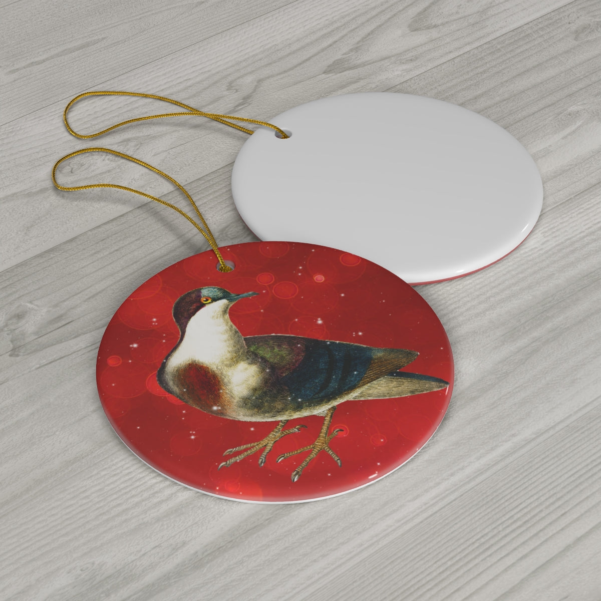 Peaceful Pigeon Standard Ceramic Ornament, 4 Shapes