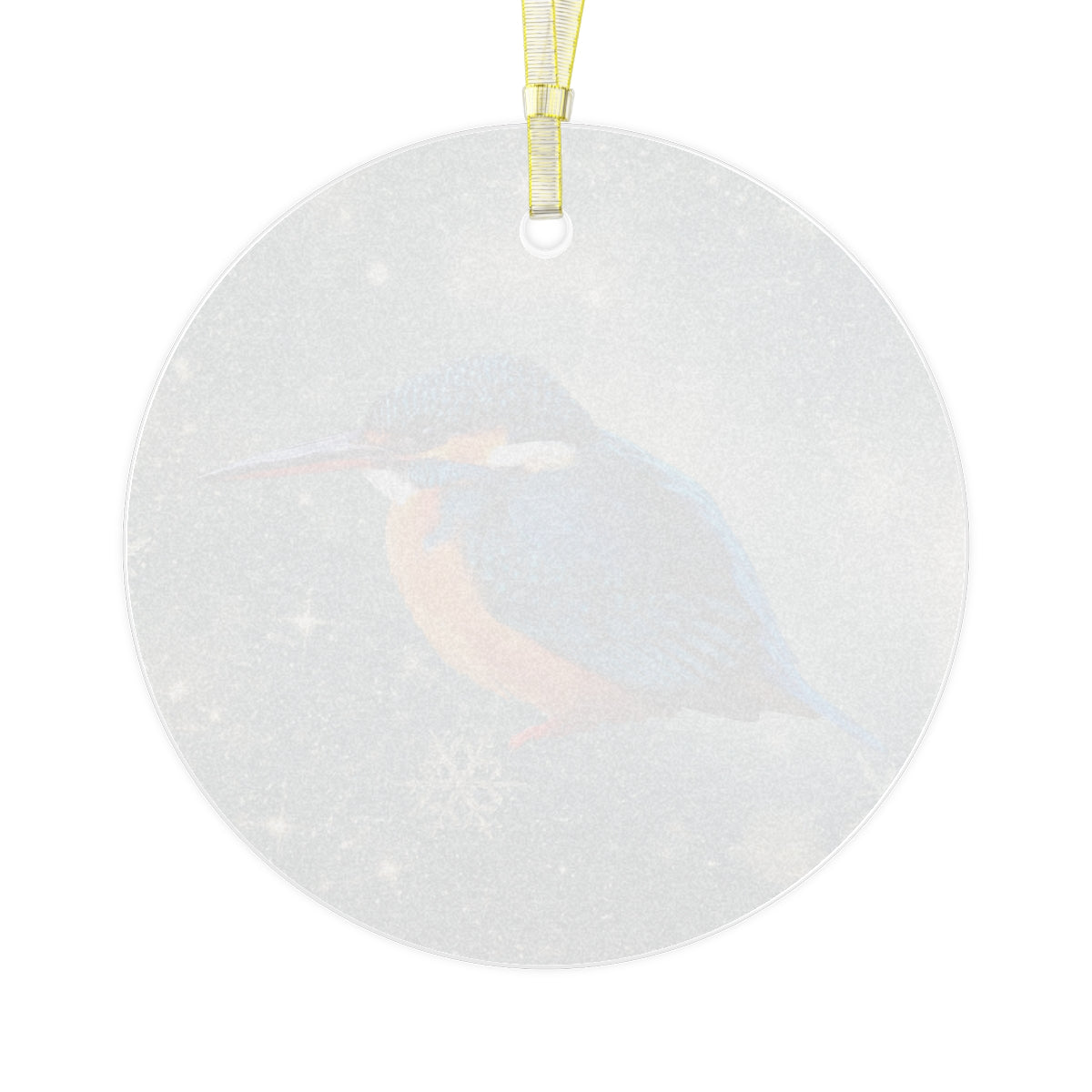 Chatty Common Kingfisher Luxurious Christmas Glass Ornament