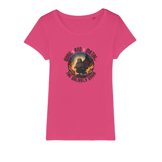 Organic Jersey Womens Tee - Quail and Metal: The Unlikely Union