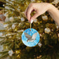Flying Japanese Quail Luxurious Christmas Glass Ornament