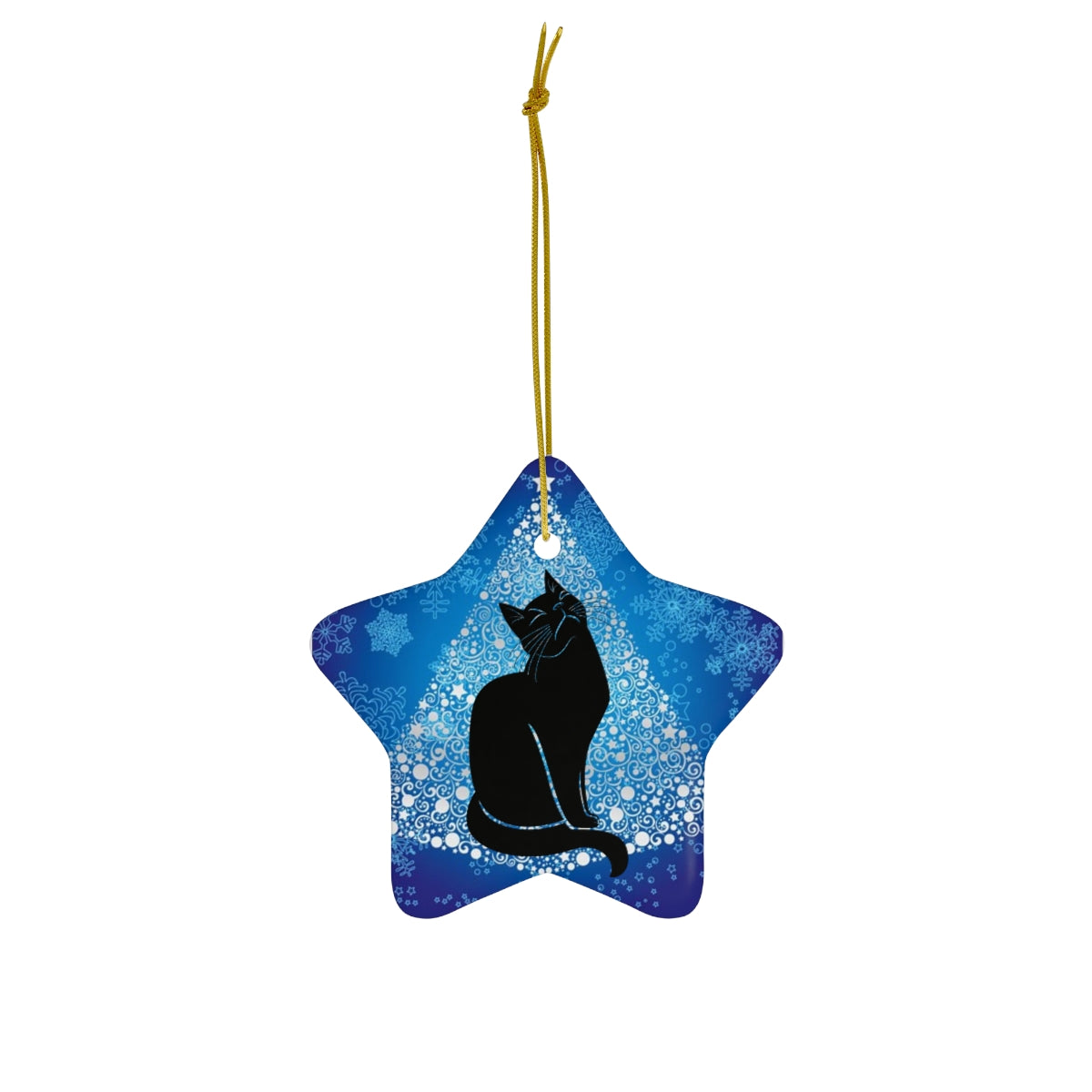 Celestial Cat Standard Ceramic Ornament, 4 Shapes