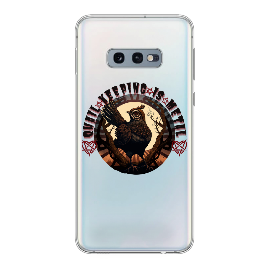 Back Printed Transparent Soft Phone Case -Quail Keeping is Metal