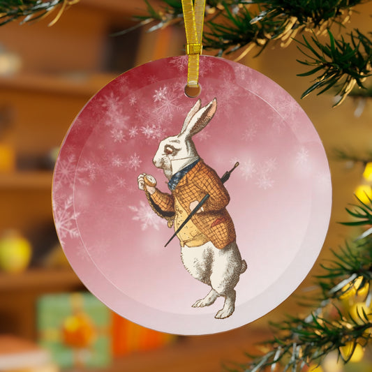 Reputable Rabbit Luxurious Christmas Glass Ornament