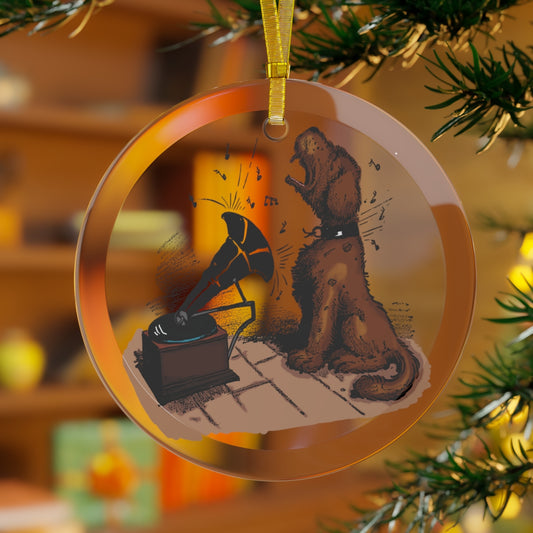 Dulcet Dog Luxurious Christmas Glass Ornament