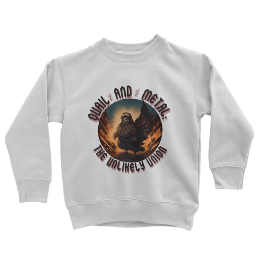 Classic Kids Sweatshirt - Quail and Metal: The Unlikely Union