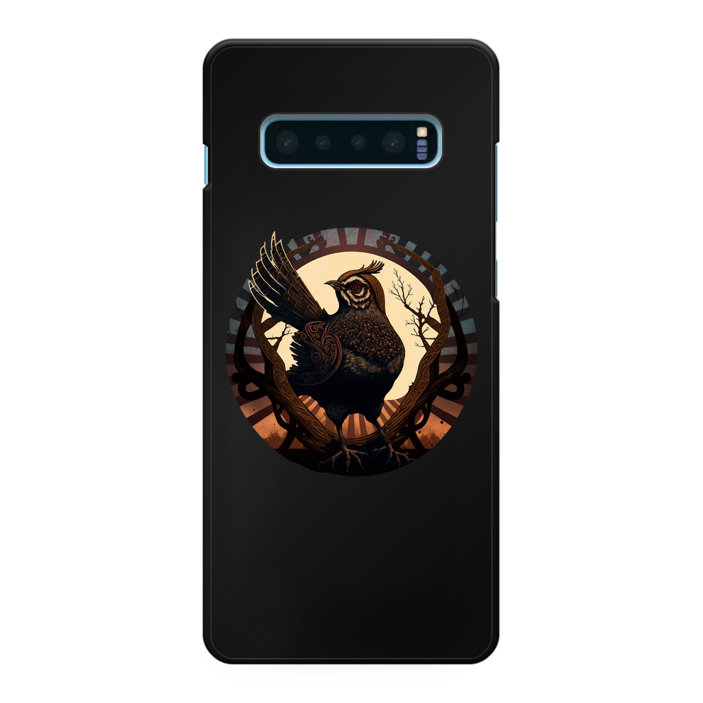 Back Printed Black Hard Phone Case- Quail Keeping is Metal