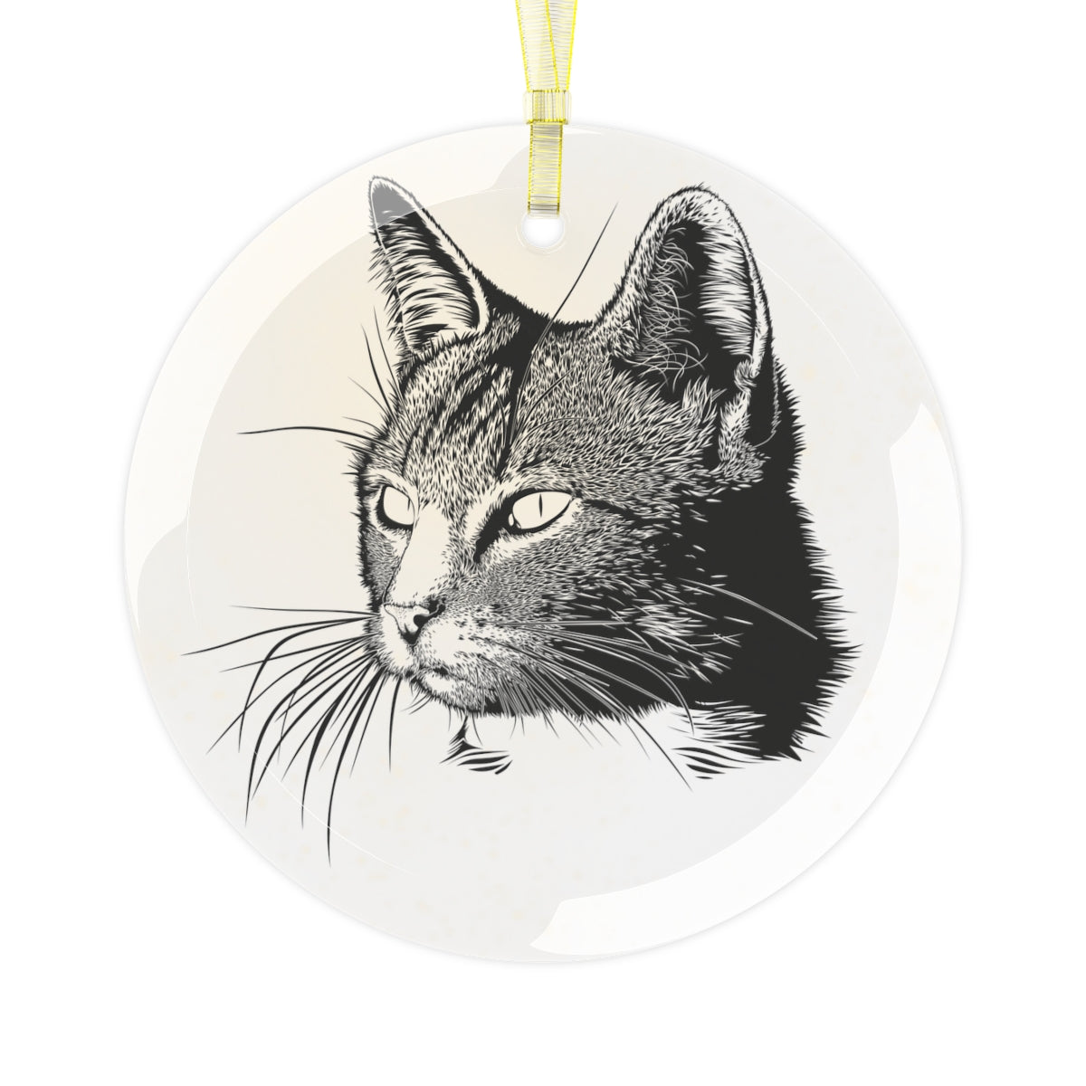Charmed Cat Luxurious Christmas Glass Ornament