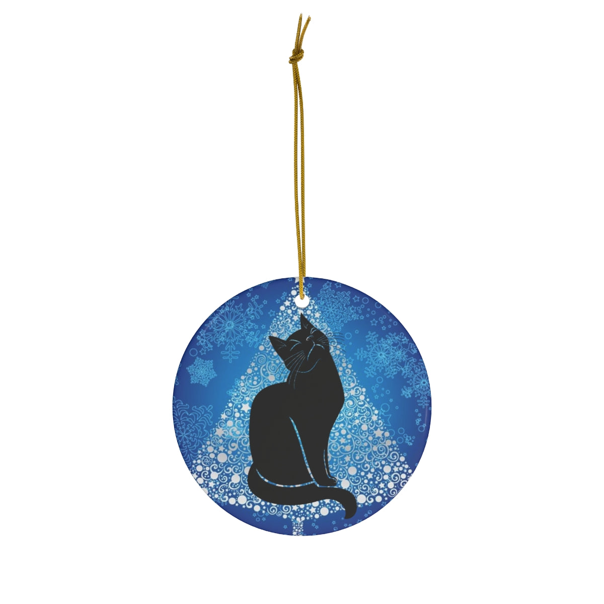 Celestial Cat Standard Ceramic Ornament, 4 Shapes