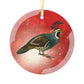 Palatable Partridge Luxurious Christmas Glass Ornament